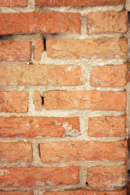 texture of old red brick, brickwork