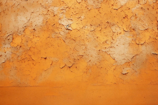 Texture of old rustic wall covered with yellow stucco Abstract background for design