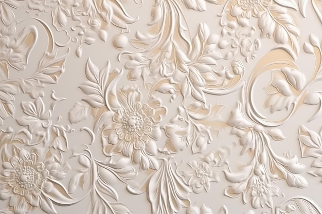 texture of paper Wallpaper embossed in form of flowers