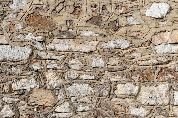 The texture pattern The background old gray wall made of natural stone