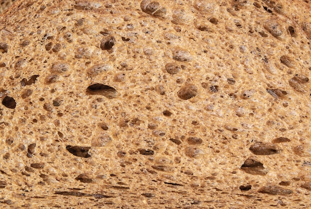 Texture of a piece of dark bread