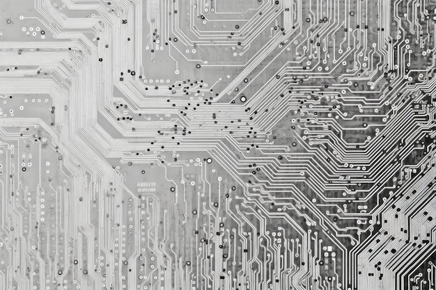 Texture of a printed circuit board with a white background Background related to computer technolog