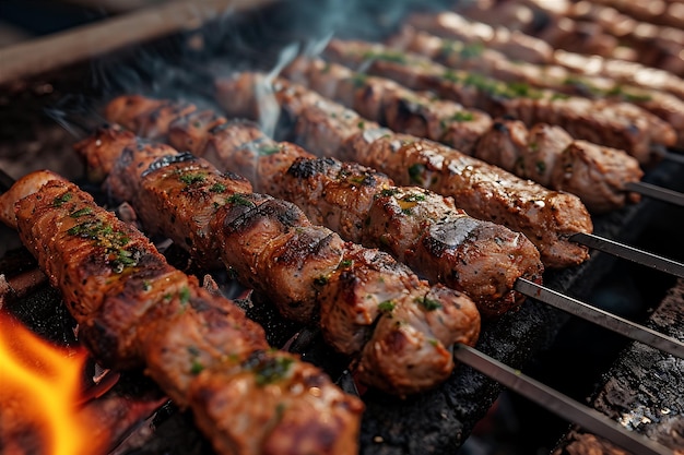 Texture Rich Photo Realistic Image of Kebabs