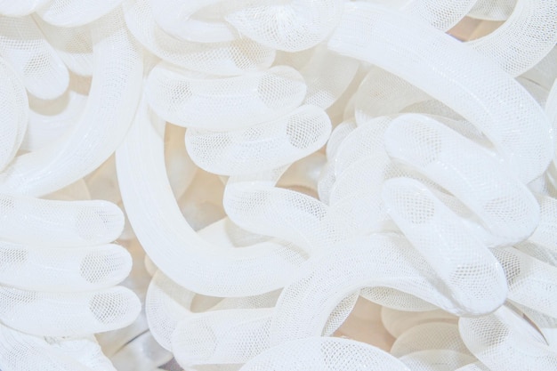 Texture of twisted spirals from a grid of white color