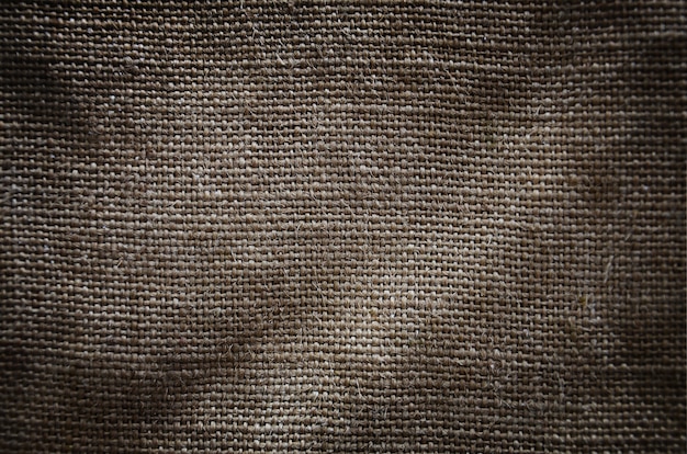 The texture of a very old brown sack cloth