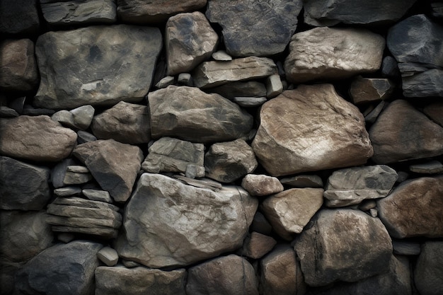 Texture or wall of stones AI Generated