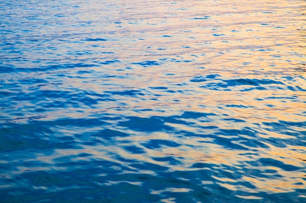 Texture of water surface at sundown - natural background. Space for your own text