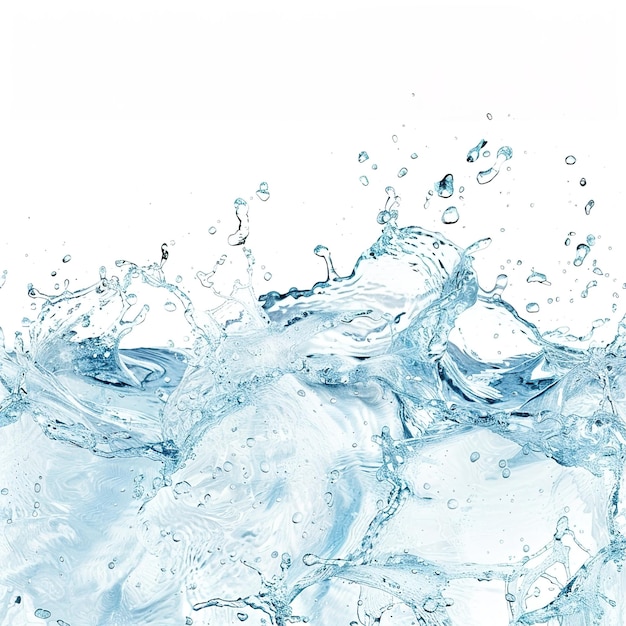 Texture of water on white background transparent white background