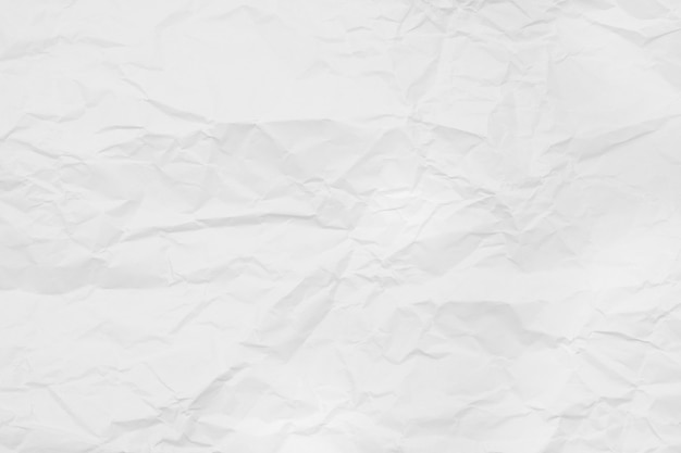 Texture of white crumpled paper for background.