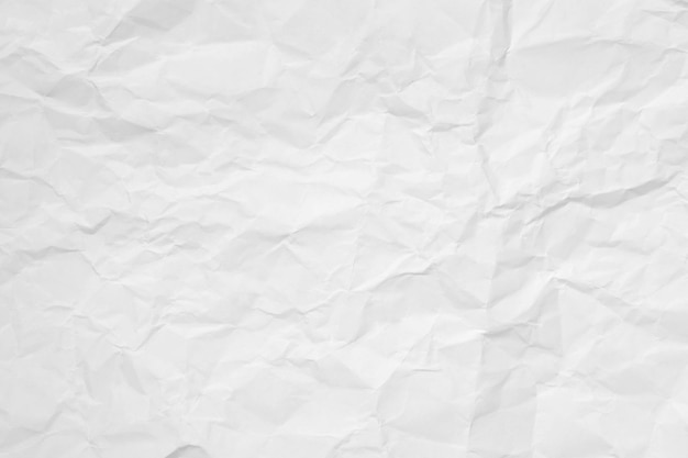 Texture of white crumpled paper for background