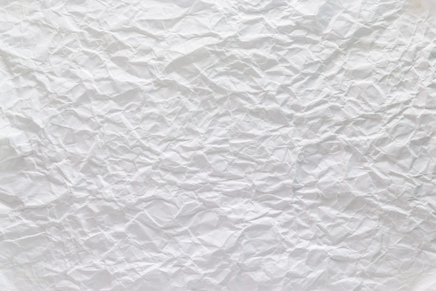 Texture of white crumpled paper