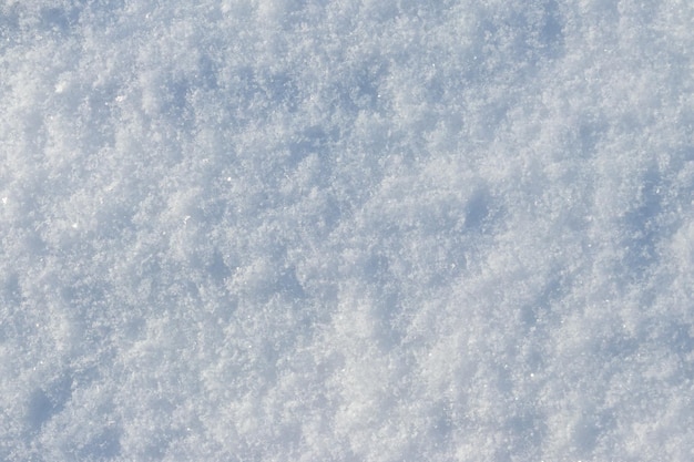 Texture of the white snow. Winter background