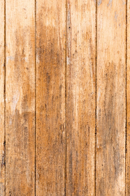 Texture of wood strips arranged vertically with weathered varnish