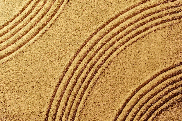 Texture yellow sand beach summer day and smooth abstract lines