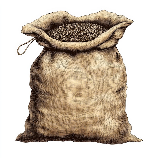 Photo textured agricultural grain sack storage