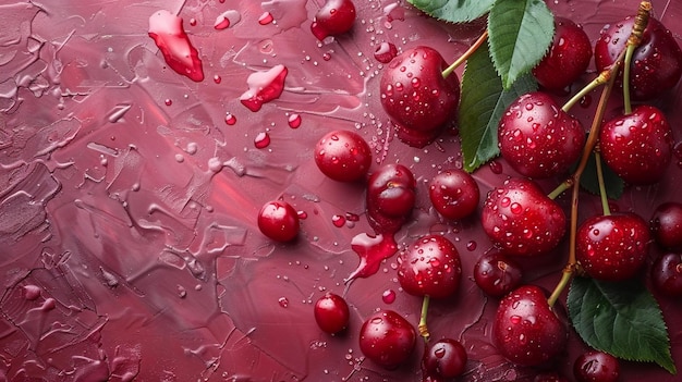 Textured Background Cherry Red Color Wallpaper