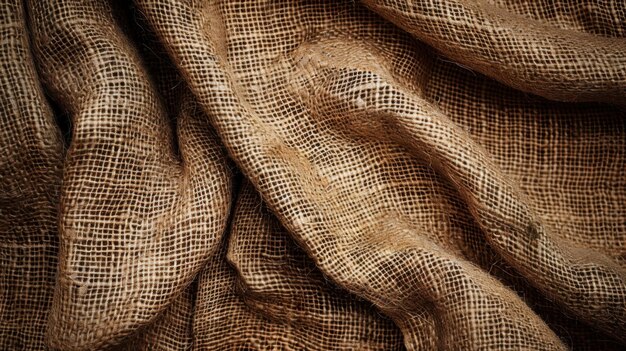 Photo a textured background featuring burlap fabric in its natural earthy brown with coarse rustic texture