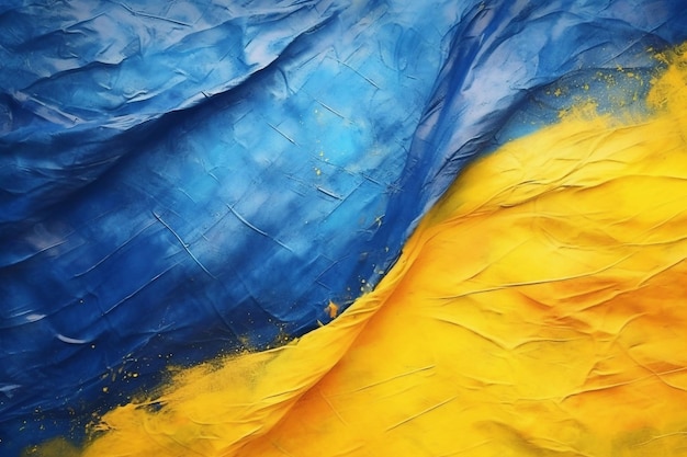 Textured background of the flag of Ukraine