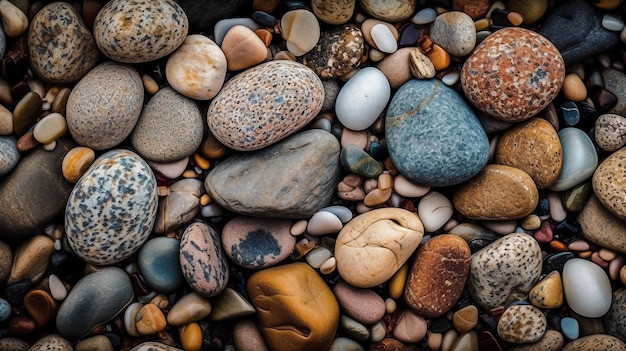 A textured background of rocks and pebbles