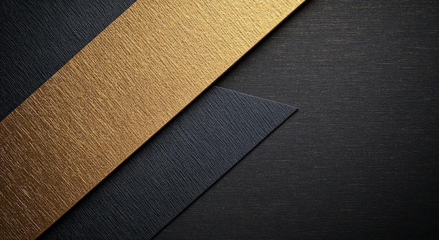 Photo textured black and gold surfaces arranged artistically during evening light