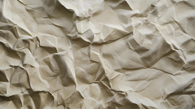 Textured Crumpled Paper Background Illuminated with Natural Light