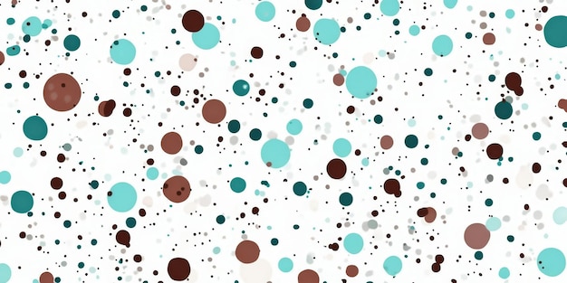 Photo textured pattern featuring brown and turquoise spots on a clean white background