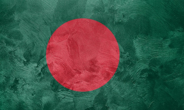 Textured photo of the flag of Bangladesh