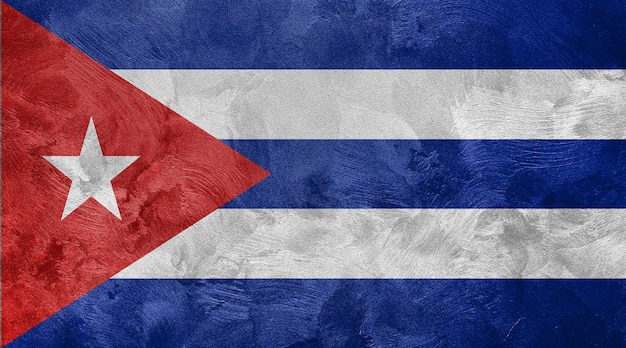 Textured photo of the flag of Cuba