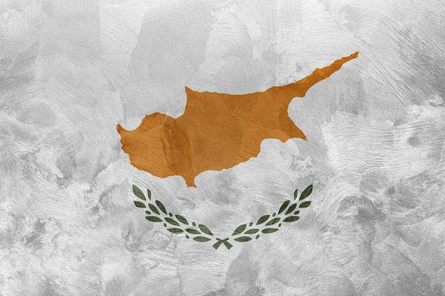 Textured photo of the flag of Cyprus