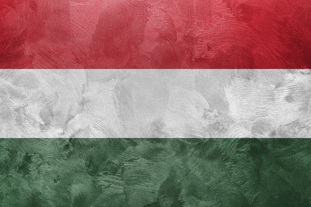 Textured photo of the flag of Hungary