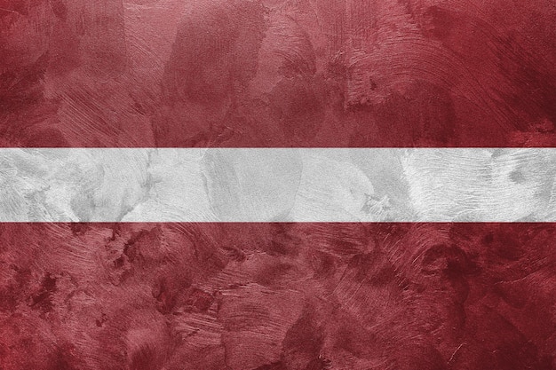 Textured photo of the flag of Latvia