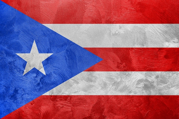 Textured photo of the flag of Puerto Rico