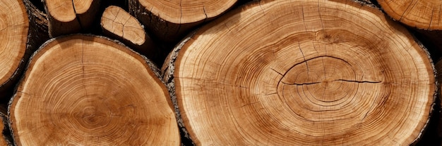 Textured Tree Rings on a Cut Log