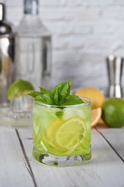 Thai basil smash cocktail