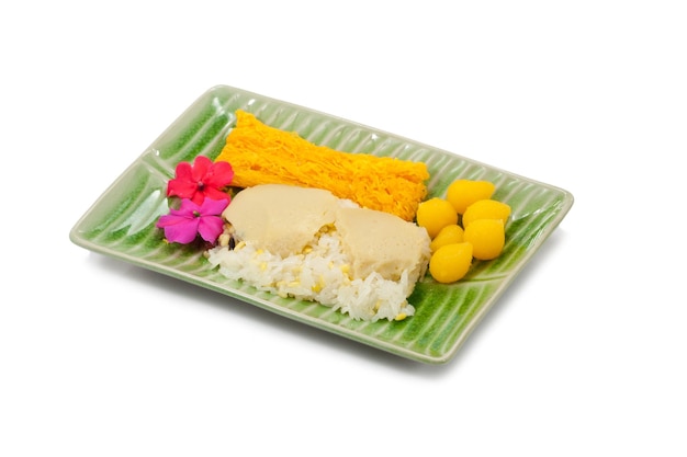 Thai dessert on dish