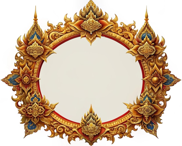 thai frame golden design decoreation