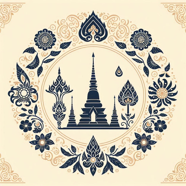 Photo thai framethai patternthai background