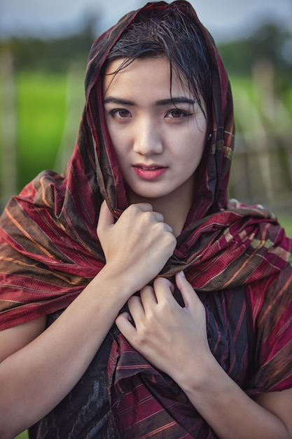 Thai local woman, Countryside of Thailand