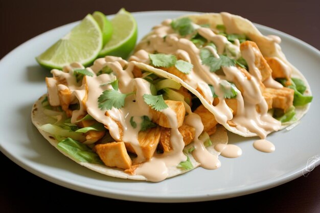 Thai Peanut Tempeh Tacos with Crunchy Slaw