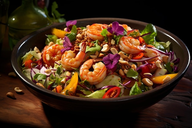 Thai Shrimp Salad for 2 thai Food Photography