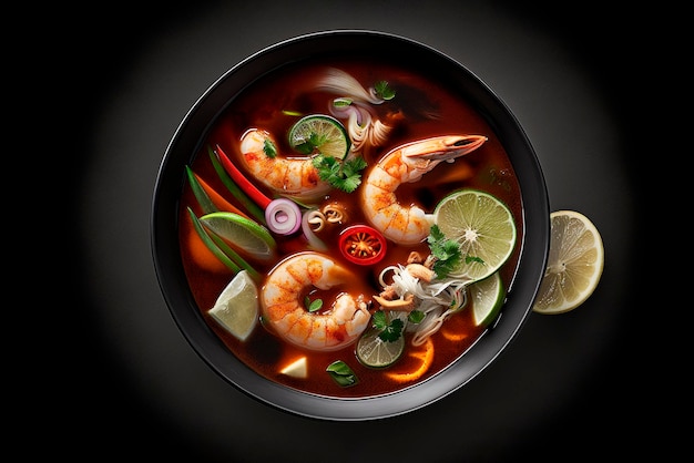 Thai shrimp soup Tom Yum Generative Ai