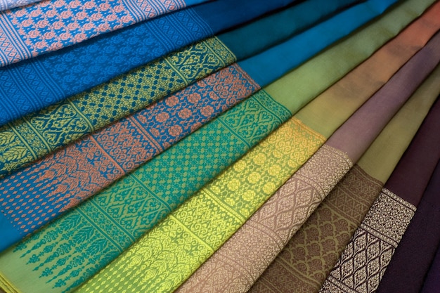 Thai silk textile pattern set