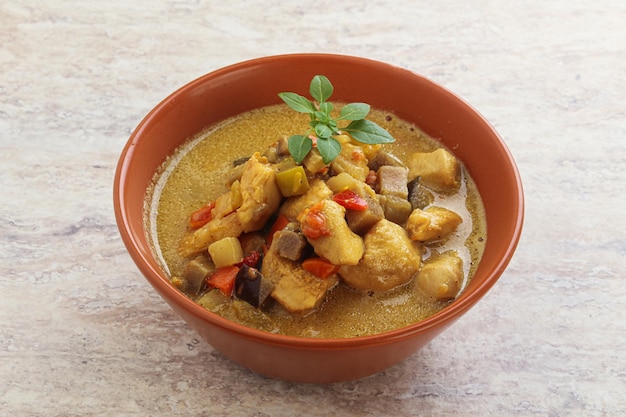 Thai yellow curry with chicken