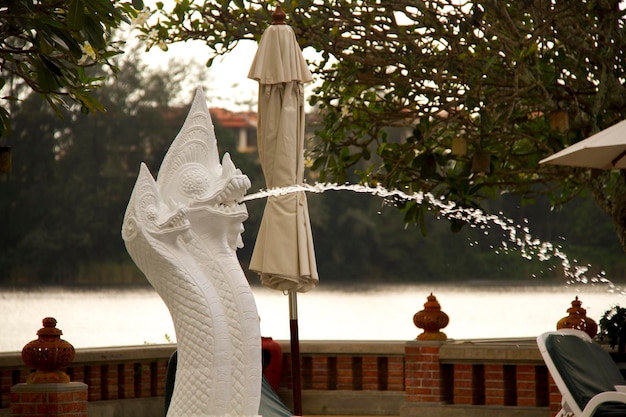 Thailand Phuket resort hotel pool faucet shape fountain