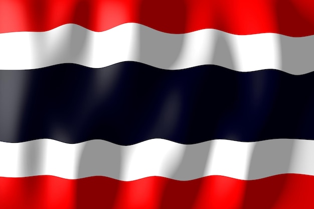 Thailand rippled country flag