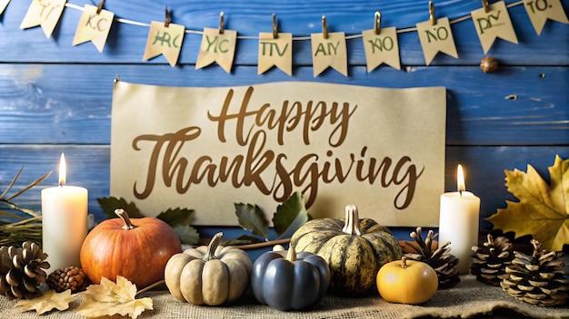 Thanks giving day banner Ai generated