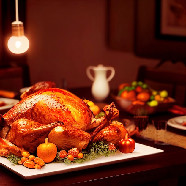 Thanksgiving dinner illustration thanksgiving turkey thanksgiving turkey turkey cooked in centerpiece