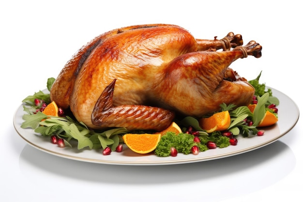 Thanksgiving dish on white background