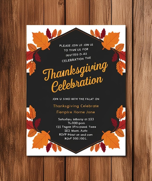 Photo thanksgiving greeting card desig