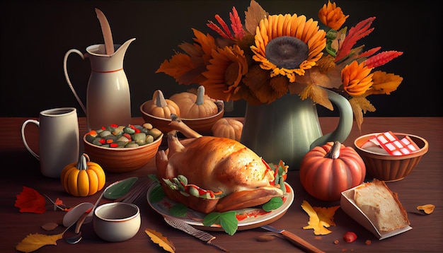 Thanksgiving and the Harvest Feast Novemer 23th Generative AI